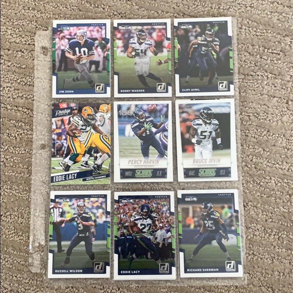 Seattle Seahawks 18 pack of football cards